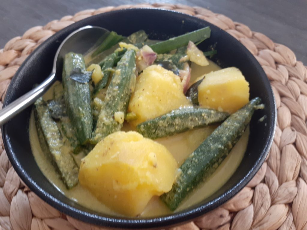 Okra and White Potato Curry